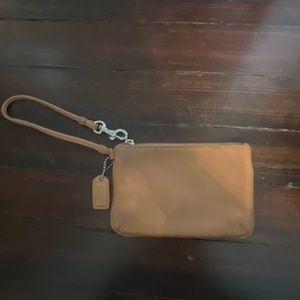 Brown coach wristlet